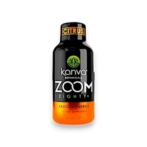 kanva botanicals zoom eighty kratom energy shot 2oz 82097